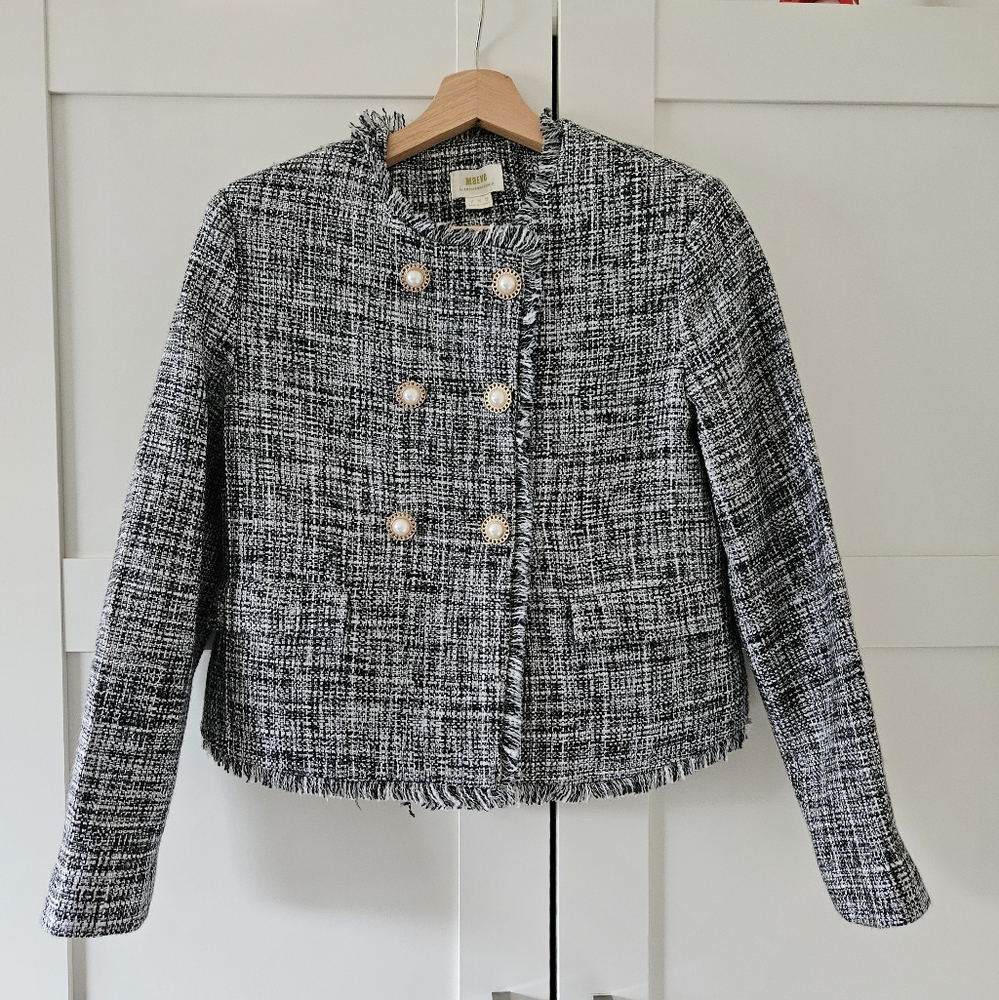 NEW Maeve By Anthropologie Tweed Blazer